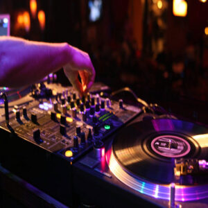 Photo of Vinyl DJ Mixing on Technics SL-1210 Decks