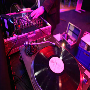 Photo of Nightclub Vinyl DJ Mixing on Technics Decks
