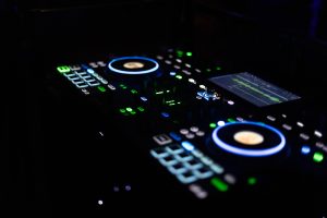 DJ Sime's Denon Prime 4 DJ Controller Corporate Club Wedding Mobile DJ Hire Leeds